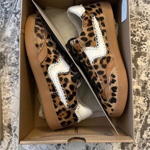 Dolce Vita Notice Stitch Leopard Calf Hair Sneakers